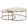 Aragon Nesting Coffee Tables, White, S/2
