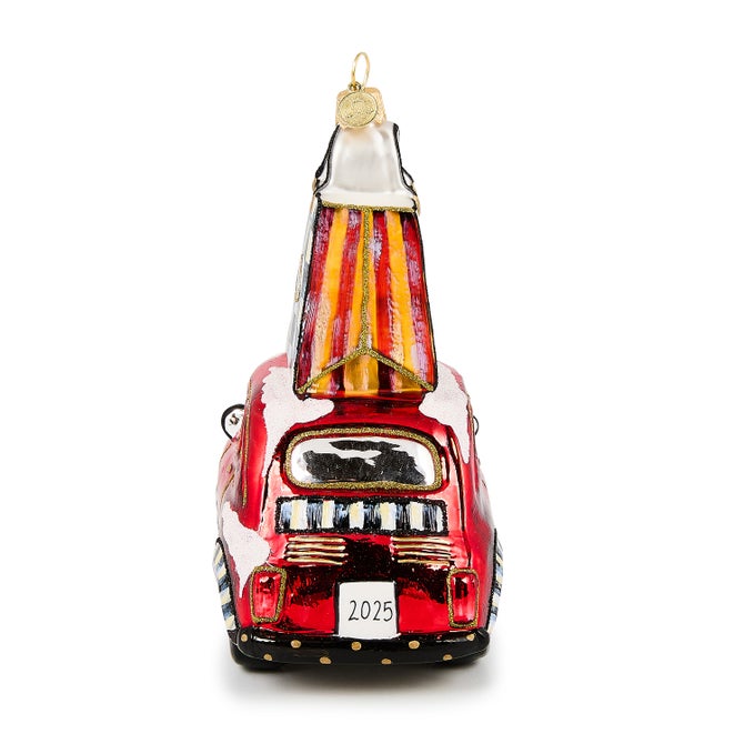 Christmas Shopping Car Glass Ornament - Thumbnail 4