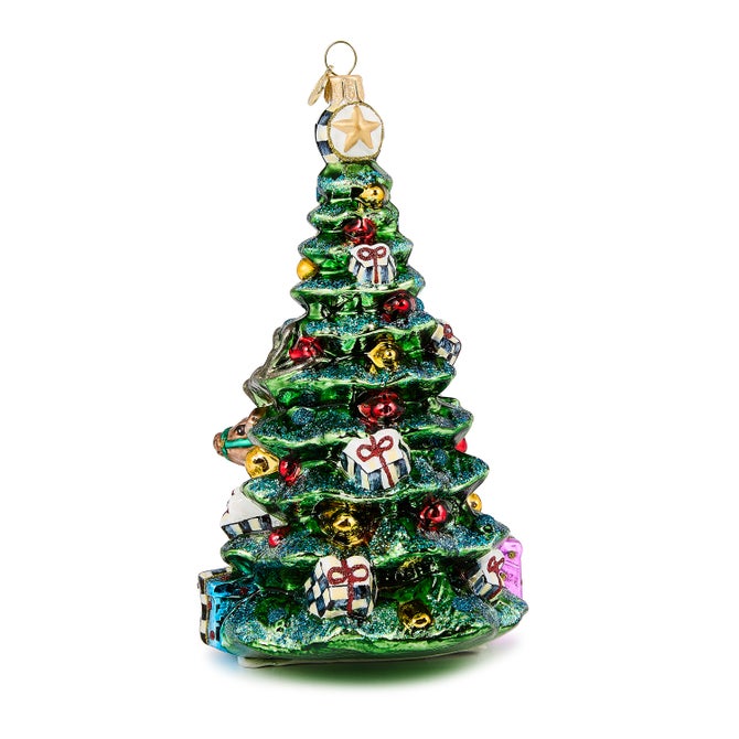 Holiday Forest Tree Glass Ornament