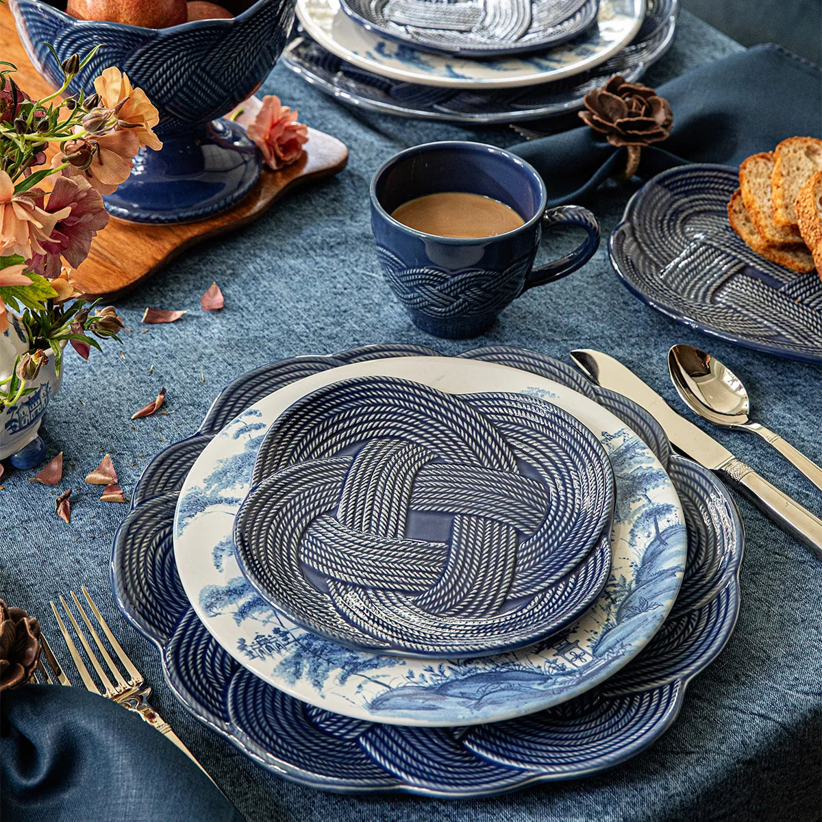 Mystic Knot Dessert/Salad Plate - Denim