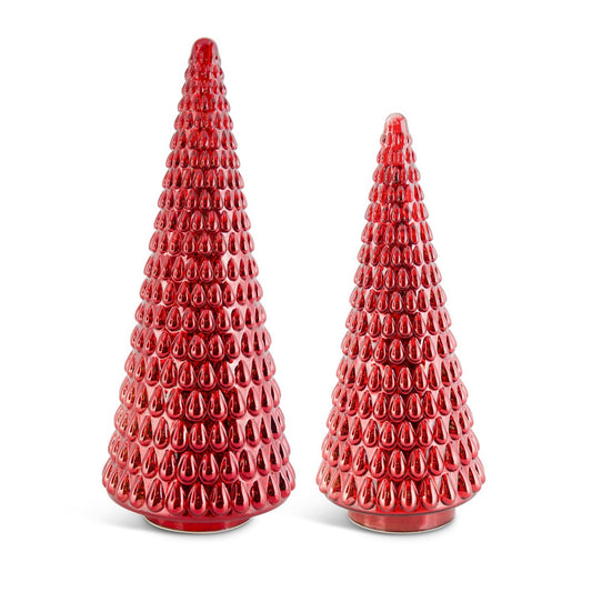 Small Mercury Glass LED Tree w/Timer