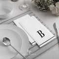 B Black Monogram Paper Dinner Napkins 14 Napkins