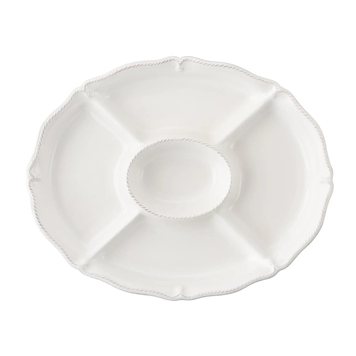 Berry & Thread  15" Crudite Platter - Whitewash