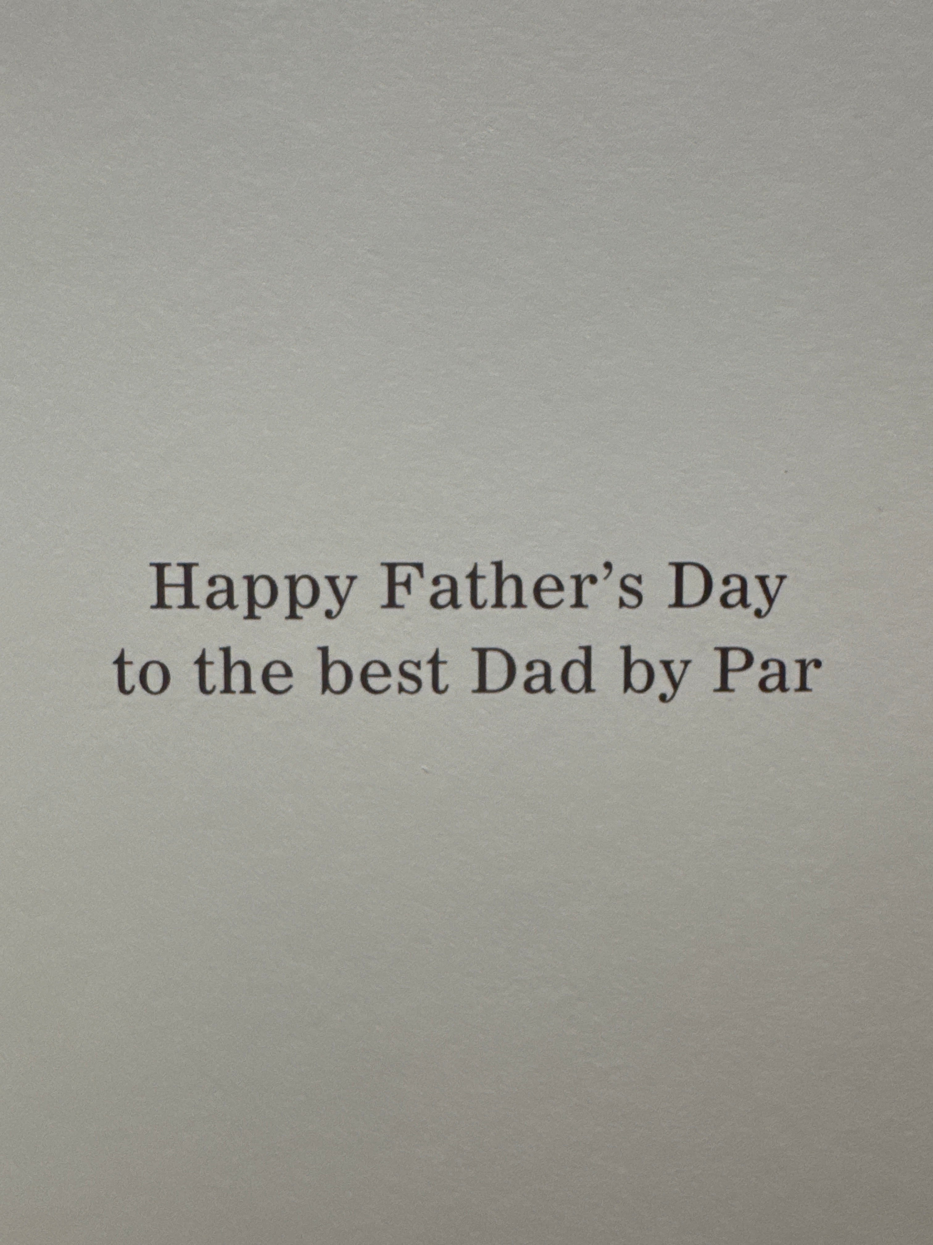 Golf 7 Hole Father's Day Card