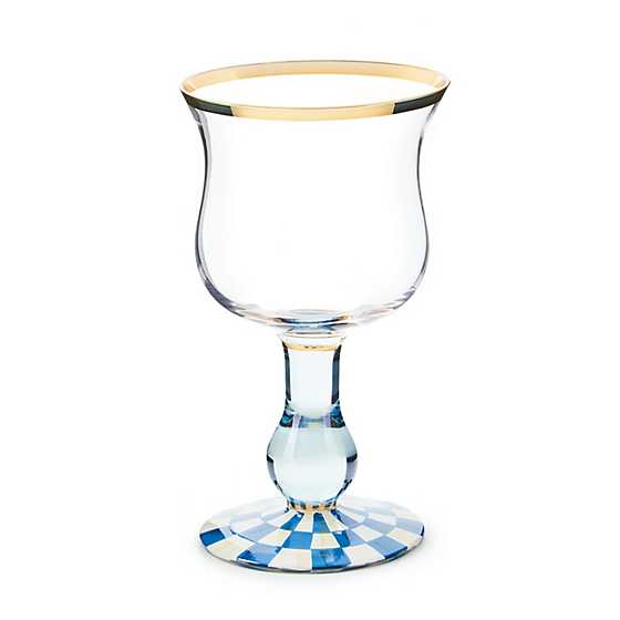 Royal Check Wine Glass