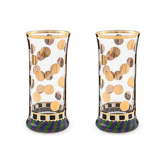 Cirque Purple & Green Highball Glass, Set of 2