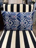 Navy & Cream Accent Pillow 15x22