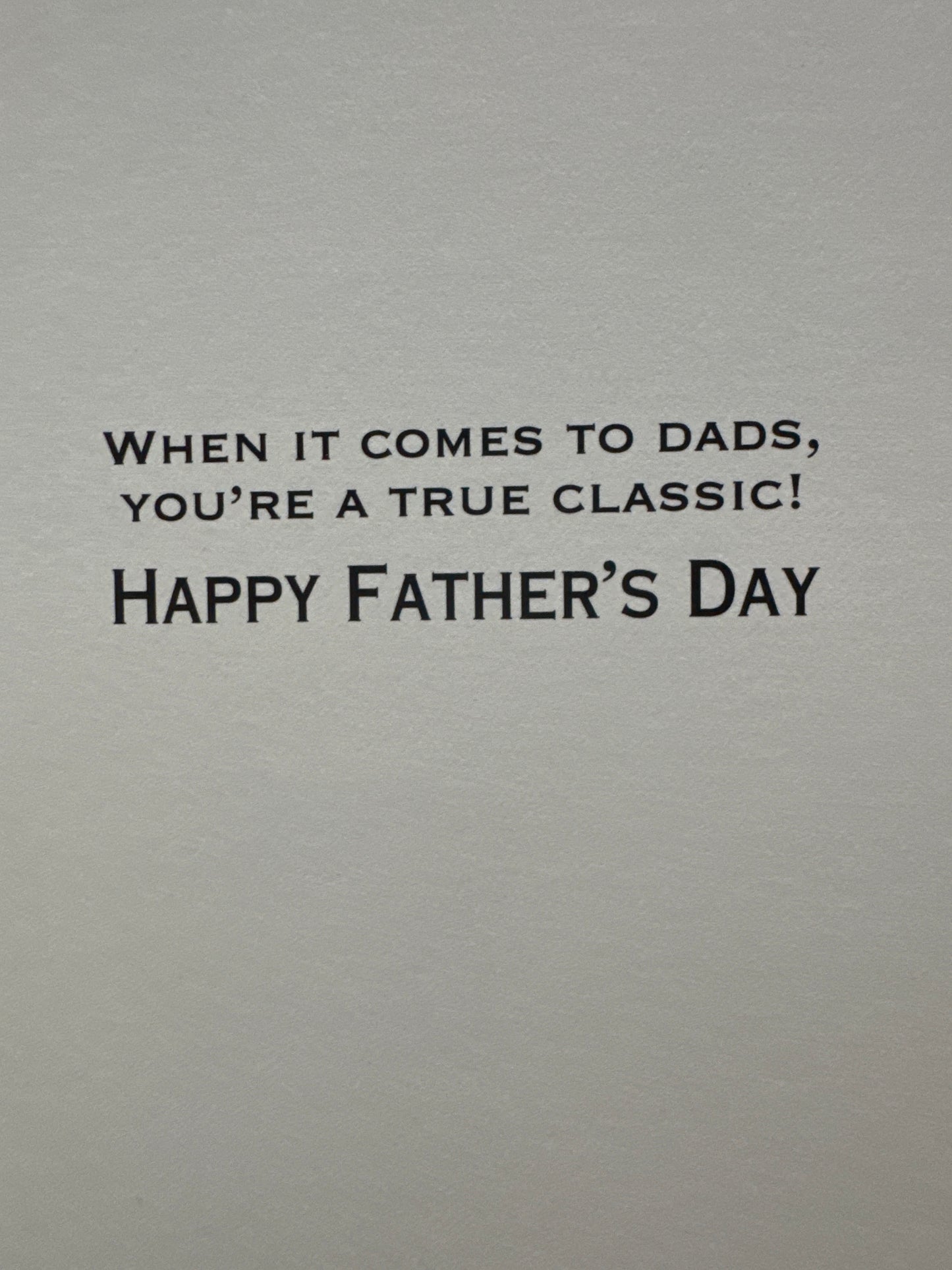Classic Car Father's Day Card