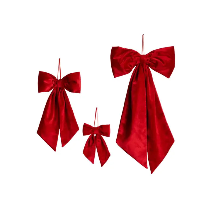 Ralph Red Velvet Bow Large