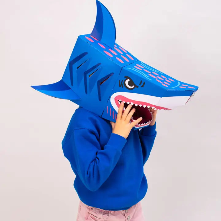 3D Kid and Adult Shark Mask