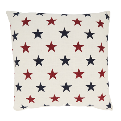 Red And Blue Stars Pillow Square