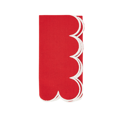 Red Scalloped Napkin