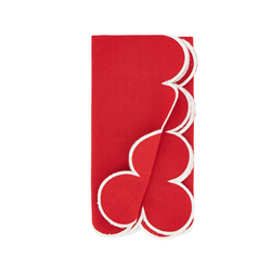 Red Scalloped Napkin - Thumbnail 2