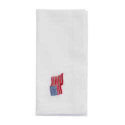 Embroidered American Flag Napkin
