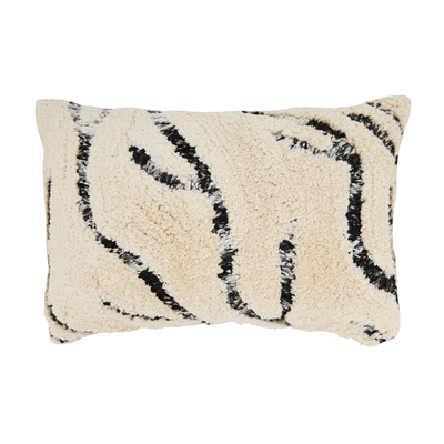 Black Lines Pillow Oblong