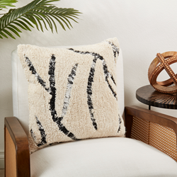 Black Lines Pillow Square