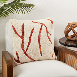 Terracotta Lines Pillow Square