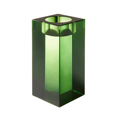 Green Crystal Votive Holder Large