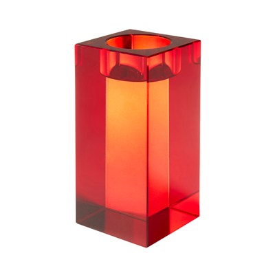 Red Crystal Votive Holder Large
