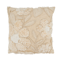 Embroidered Floral Pillow 20"