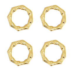 Aluminum Bamboo Napkin Ring Gold