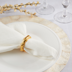 Aluminum Bamboo Napkin Ring Gold