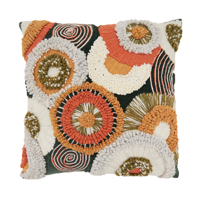 Velvet Boho Circles Pillow