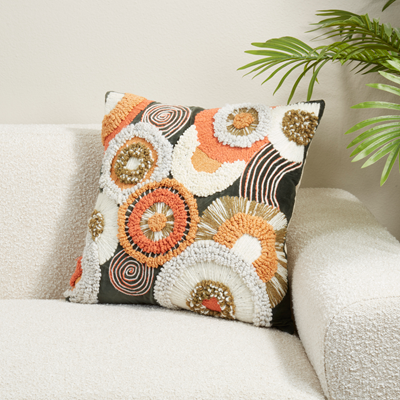 Velvet Boho Circles Pillow