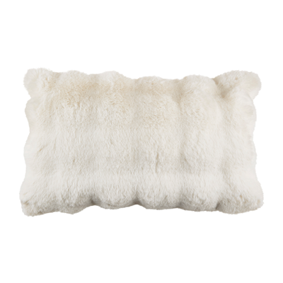 Ivory Bubble Faux Fur Pillow 12x20