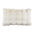 Ivory Bubble Faux Fur Pillow 12x20