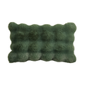 Jasper Green Bubble Faux Fur Pillow 12x20