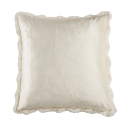 Ivory Bubble Faux Fur Pillow 20"