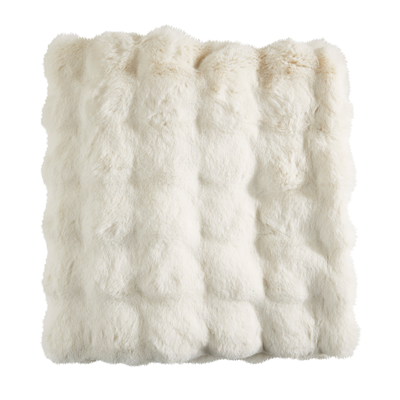 Ivory Bubble Faux Fur Throw