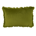 Kiwi Velvet Ruffle Pillow 20"