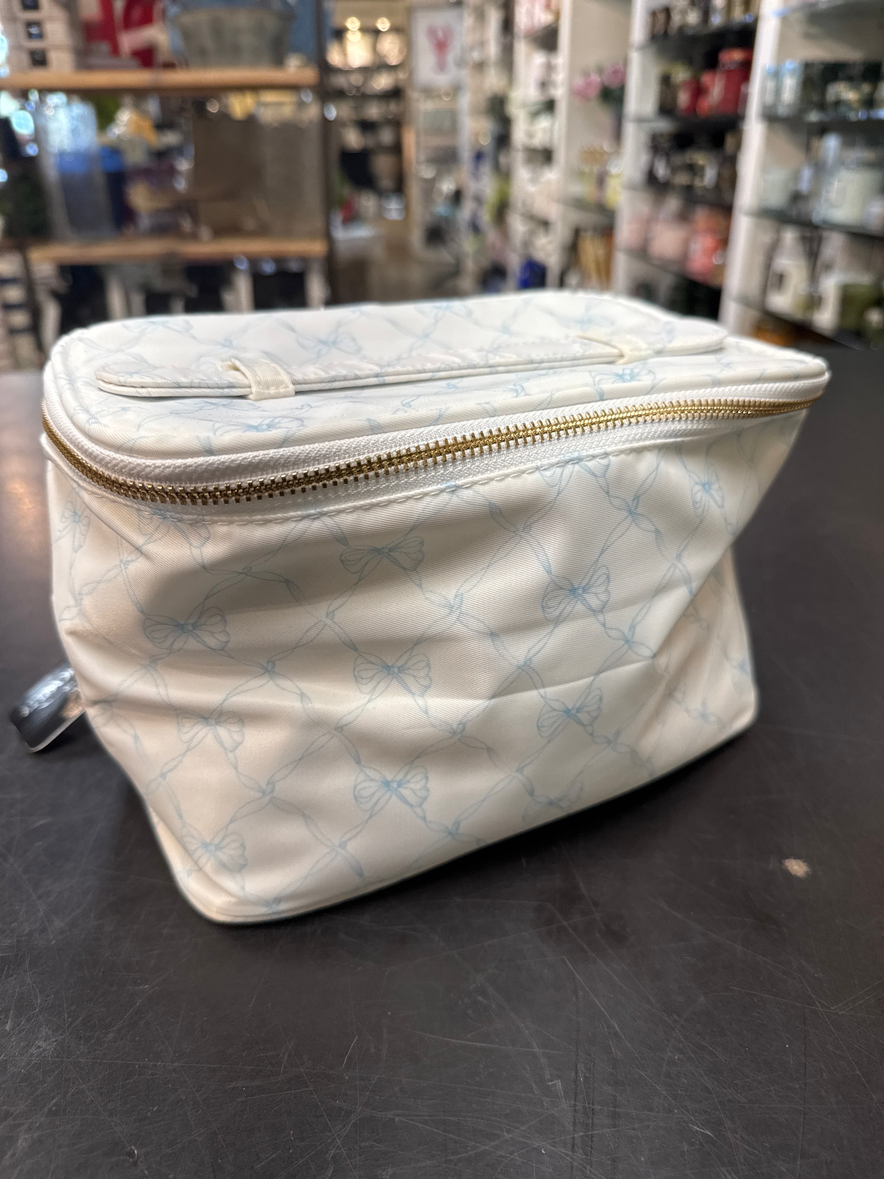 Blue Bow Make Up Bag