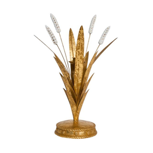 Forest Walk Gold Wheat Candlestick Holder, 13"