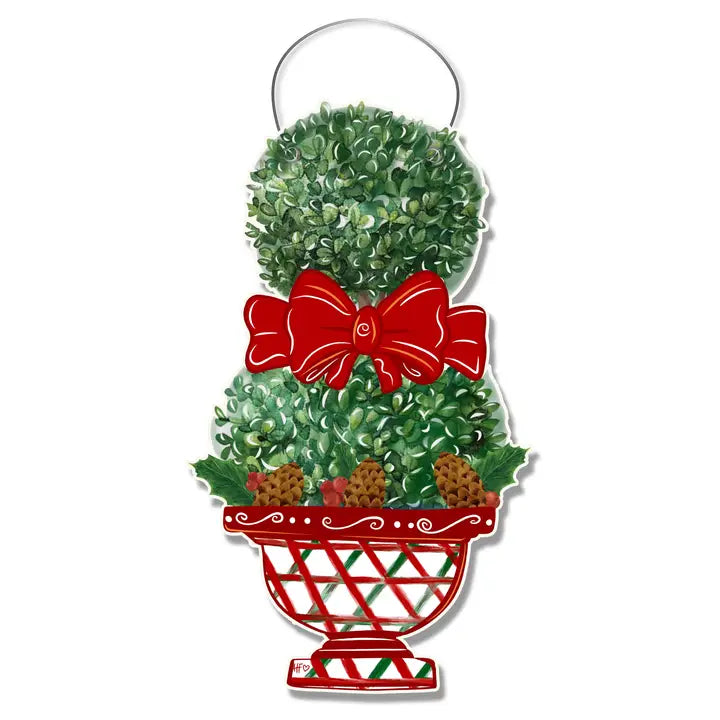 Christmas Topiary Door Hanger