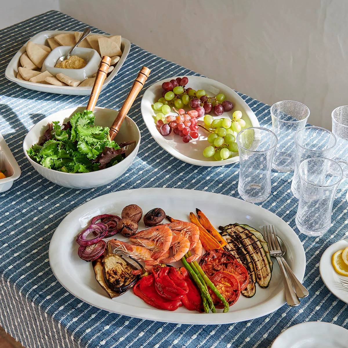 Puro 20" Platter - Whitewash