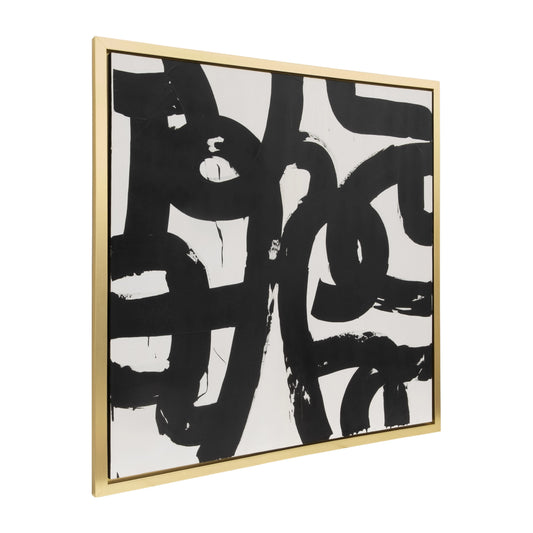 Hand Painted Curvy-Cross Roads Art 71x71