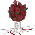 Red Rose Arrangement Classic Pop Up Card
