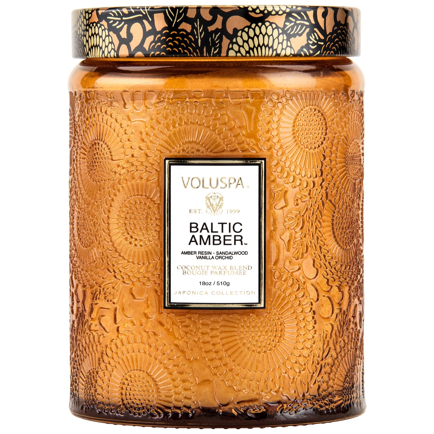 Baltic Amber Large Glass Candle