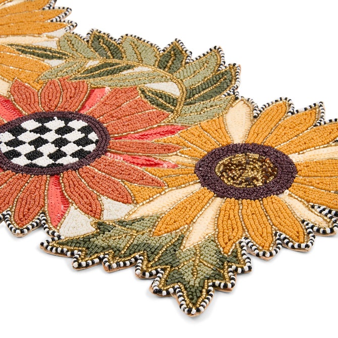 Sunflower Beaded Table Runner