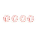 Pink Check Napkin Rings, Set of 4