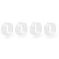 Clear Check Napkin Rings, Set of 4