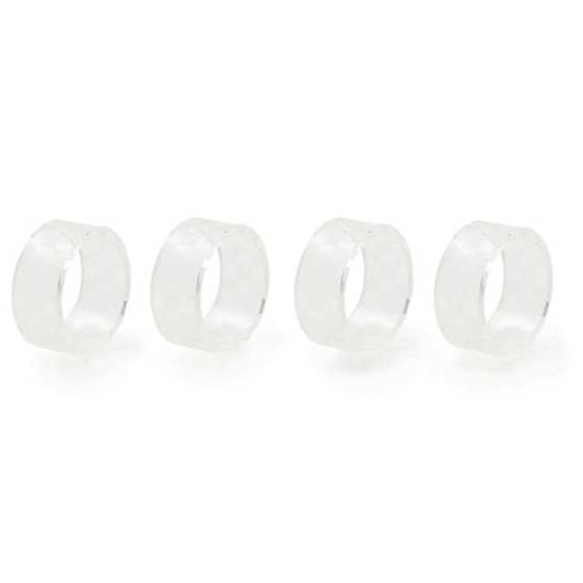 Clear Check Napkin Rings, Set of 4