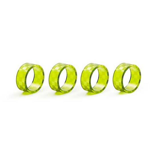 Green Check Napkin Rings, Set of 4