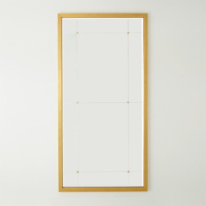 Beaumont Floor Mirror-Gold Leaf
