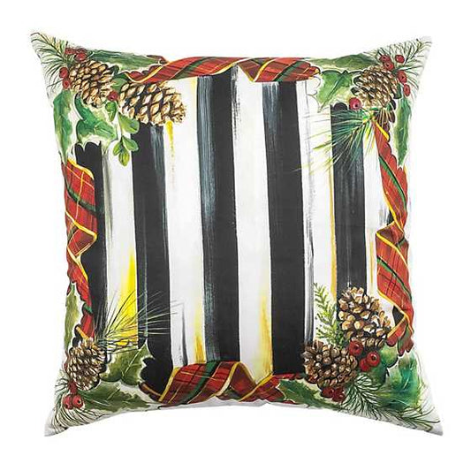 Holly Stripe Throw Pillow