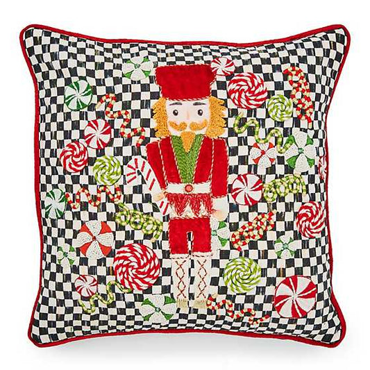 Courtly Check Nutcracker Throw Pillow