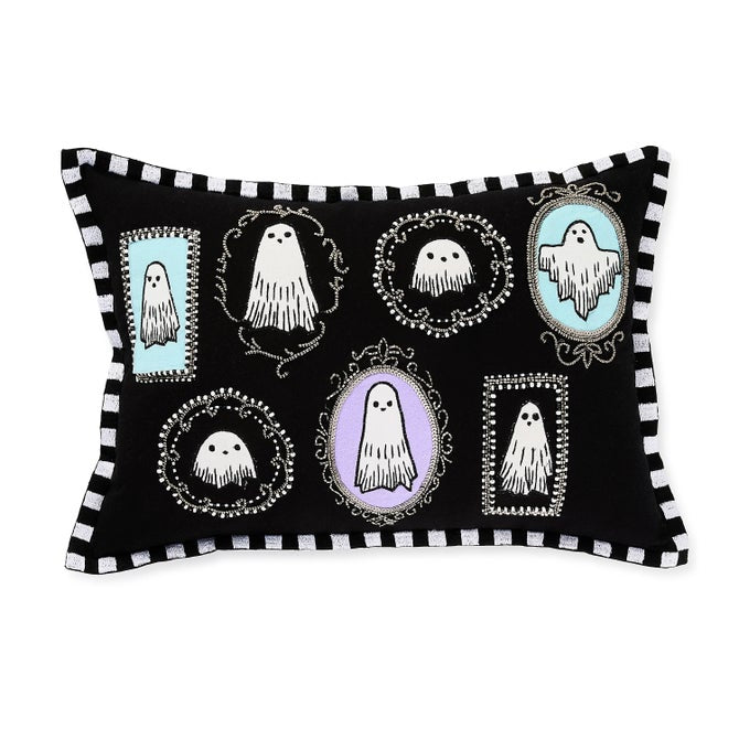 Ghost Family Portraits Lumbar Throw Pillow